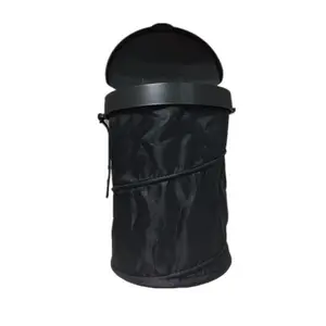 Folding And Hanging Creative Function Of Car Trash Can With Lid, Rear Seat For Storing Cross-Border Automotive Supplies