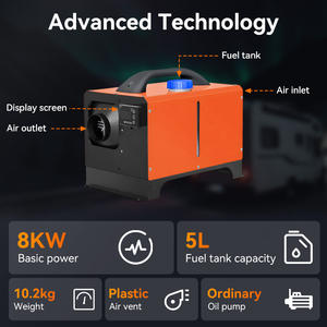 Vente en gros 12V 24V 8KW Diesel Radiant Carburant Refroidisseur de stationnement Famille Voyage Camping Voiture Réchauffeur d'air pour Camions Cabine Camping-Car RV d'<span class=keywords><strong>occasion</strong></span> - Product Image 3