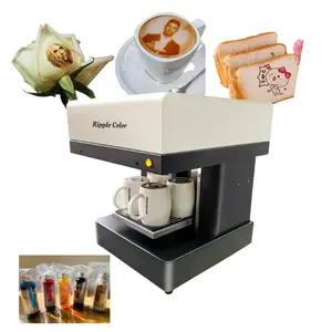 Precio de fábrica 3D Digital Comestible inkjet latte Art máquina impresora de café pizza cake impresora latte DIY impresora de alimentos para la venta