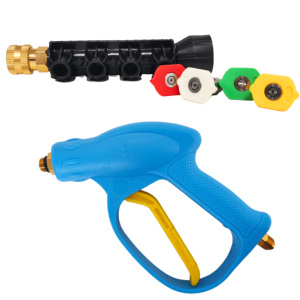 Pistolet de lavage de voiture haute pression 4-en-1 avec 4 buses en laiton et verrouillage du déclencheur pour voiture, SUV et arrosage de jardin - Product Image 3