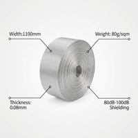 Ruban en tissu conducteur en cuivre acrylique pour blindage EMI RFI, 0,1 mm, tissage uni, simple face, haute résistance à la température, automobile