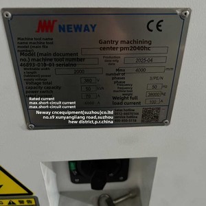 Vente d'un centre d'usinage à portique d'occasion <span class=keywords><strong>Newway</strong></span> PM2040HC avec broche conique BT50, déplacement de table 2000x4000, poids 38T, en stock - Product Image 5