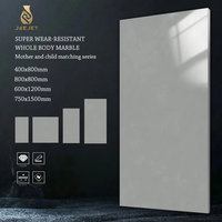 Carreaux muraux antidérapants pour salle de bain Foshan Modern 800*800mm, gris brillant glacé