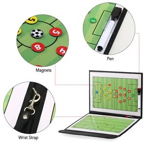 Pizarra de Entrenador de Fútbol Portátil de Cuero PU, Precio de Fábrica GAIATY, Plegable, Magnética, <span class=keywords><strong>Negra</strong></span>, 24x35cm - Product Image 6