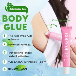 Colla per Corpo Ipoallergenica Senza Lattice di Grado Medico, Sicura per la Pelle, Cruelty-Free, Ecologica, 10ml, Adesivo Moda per Vestiti e <span class=keywords><strong>Calze</strong></span> - Product Image 2