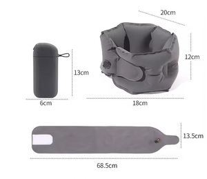 Oreiller de voyage gonflable en U personnalisé avec logo, pliable et portable pour les voyages en extérieur, en voiture ou en avion - Product Image 3