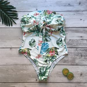 Maillot de bain une pièce sexy personnalisé avec imprimé uni/à pois, service OEM, finition métallique - Product Image 1