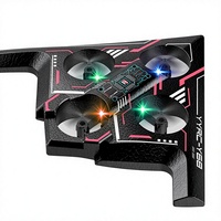 Drone de combat RC 2.4G en mousse EPP avec lumières LED colorées, quadricoptère 4 axes, télécommande double mode, retour à une touche, flip 360, mode sans tête