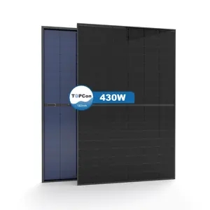 Eu Double Glass Solar Panels 400 Watt 410w 430w N Type Bifacial Photovoltaic Panel All Black PV Modul Topcon Black Solar Panel