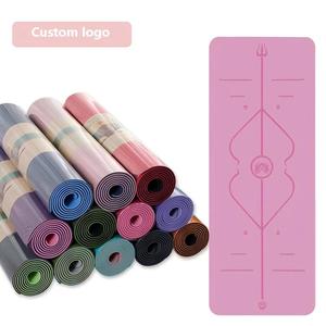 Échantillon gratuit de tapis de yoga TPE écologiques personnalisés, tapis de yoga épais pour la salle de sport avec logo, tapis de yoga antidérapants pour les voyages - Product Image 3