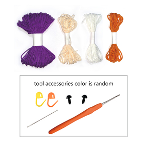 Set tas bahan rajut, bola benang tenun tangan DIY, ornamen boneka burung hantu - Product Image 4