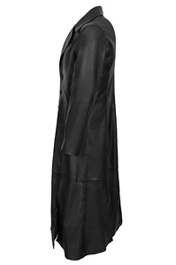 Custom 100% Genuine <b>Black</b> Nappa Leather Men’s Coat Premium Lining Private Label OEM/ODM Wholesale Winter Outerwear - Product Image 3