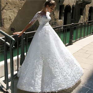 Vestidos <span class=keywords><strong>de</strong></span> <span class=keywords><strong>Novia</strong></span> Modernos <span class=keywords><strong>de</strong></span> Alta Calidad para Chicas, Nuevos Vestidos <span class=keywords><strong>de</strong></span> Maternidad con Encaje y Apliques, Tallas Grandes - Product Image 1