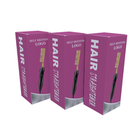 Peigne chauffant électrique personnalisé lisseur bandeau pour cheveux noirs naturels Hd bonnet de perruque spray thermique peigne queue de rat cire bâton boîte d'emballage en papier