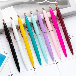 Stylo bille personnalisé en aluminium multicolore avec logo sur mesure pour cadeau promotionnel en gros - Product Image 2