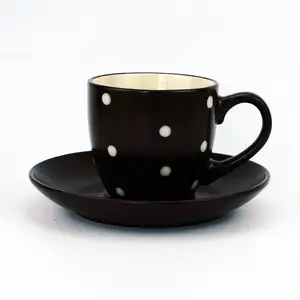 陶瓷咖啡杯制造商带标志杯供应商定制杯批发茶瓷杯北欧陶瓷杯杯碟