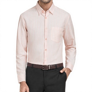 High Quality Men's Classic Casual Cotton Woven Shirt Breathable Office Wear Everyday Use Soft Yarn Dyed Anti-Wrinkle Single - Product Image 2