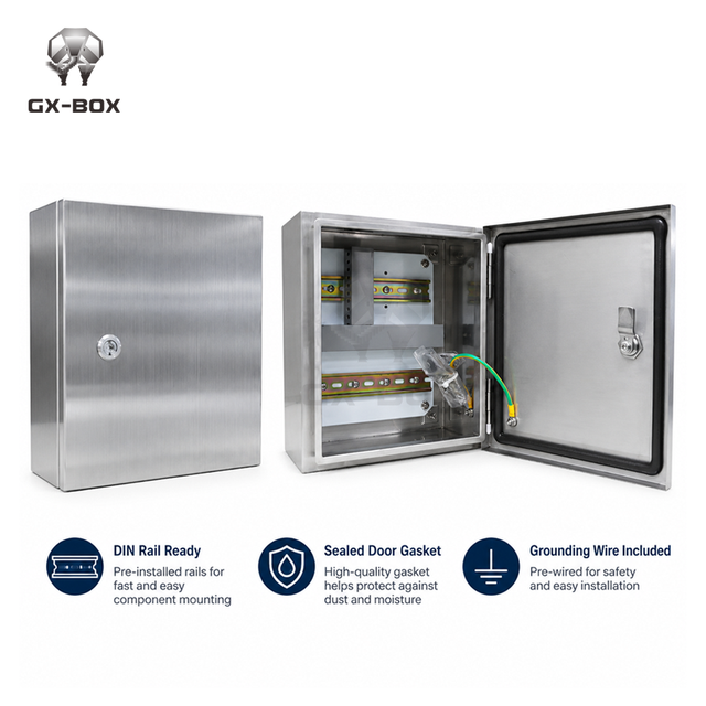 IP66 Wall Mount Industry SS304 SS316 Control Enclosure Waterproof Stainless Steel Box Enclosure with Polishing Surface