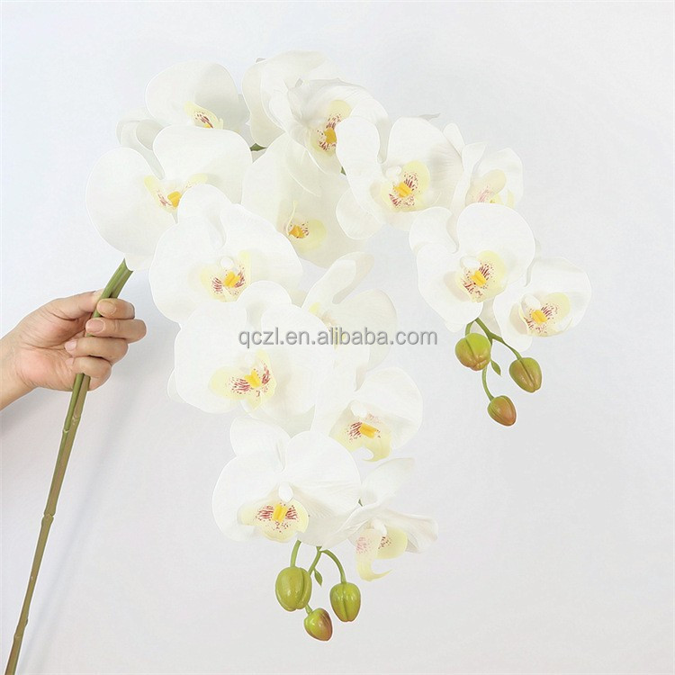 9 Orchidee Stengels Kunstbloemen Real Touch Latex Kunstmatige Phalaenopsis Takken Voor Huisdecoratie Tafelcentrum Decoratie