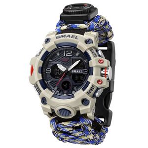 Montre SMAEL multifonction analogique-numérique 8008, montre de sport d'extérieur, étanche, bracelet en nylon - Product Image 3
