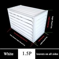 Vente flash - Protection de la vie privée - Couvercle de climatiseur en aluminium blanc durable anti-corrosion découpé au laser 3D