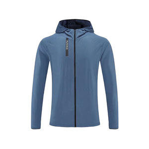 Vestes de course d'hiver pour hommes grandes tailles, séchage rapide, respirantes, pour l'entraînement sportif, le football, les sweats à capuche décontractés, avec fermeture éclair, coupe-vent pour la gym et le fitness - Product Image 3