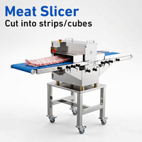 Machine automatique de découpe de bandes de viande avec os, taille réglable de 4 à 100 mm, 110V 380V, acier inoxydable de qualité alimentaire