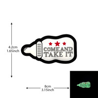 Siap Kirim Patch Logo Botol Dot Kartun Popok PVC 3D Karet Lencana Moral Velcro Cocok untuk Rompi Taktis