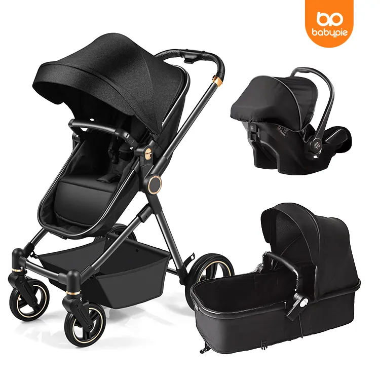 Luxury High Landscape stroller for babies 0-4 years old foldable two-way Oxford baby boys girls pram/carriage