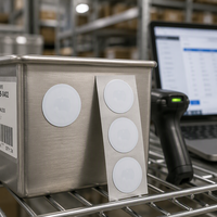 Étiquette autocollante mini RFID NFC anti-métal étanche 13,56 MHz avec code QR pour carte de visite et contrôle d'accès
