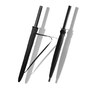 Paraguas japonés con diseño de mango samurái, de metal recto, con cubierta extragrande, resistente, de 16 varillas, tela de alta calidad, manual, negro, personalizado. - Product Image 5