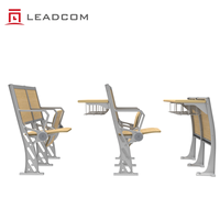 Ensemble chaise et pupitre scolaire Leadcom LS-435 en alliage d'aluminium, mobilier de salle de classe, chaise d'auditorium, siège de salle de conférence