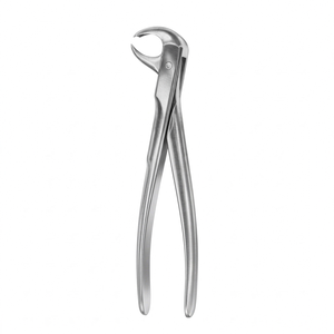 Pinces d'extraction dentaire BK Industries en acier inoxydable argenté, instrument manuel de classe I, outil chirurgical certifié CE, poignée moletée - Product Image 1