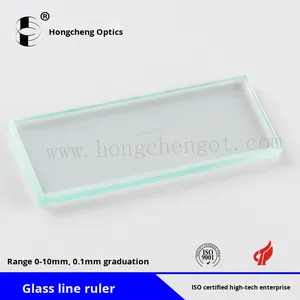 Hongcheng 10MM verre ligne échelle micromètre règle d'étalonnage 2D modèle tableau de Correction outil de mesure et de jaugeage efficace - Product Image 2