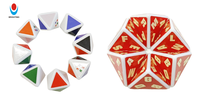 Dés à lettres rouges à 4 faces - Dés éducatifs pour l'orthographe et les jeux de mots