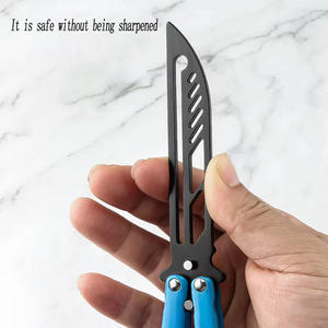 سكين تدريب فراشة قابل للطي من الفولاذ المقاوم للصدأ بالجملة من المصنع، أداة تدريب <span class=keywords><strong>CSGO</strong></span> للمبتدئين في الرياضة، تصنيع حسب الطلب - Product Image 5