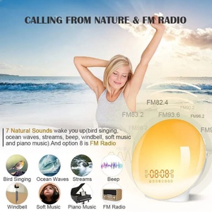 Custom logo Smart Wake up <b>LED</b> Light Sunrise Alarm <b>Clock</b> Lamp Lights for Kids Adults Bedrooms - Product Image 4