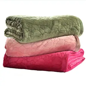 Cobertor de flanela para inverno, tamanho personalizado cor sólida quente fofo cama