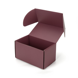 Emballages cosmétiques biodégradables en matériaux recyclés, résistants aux chocs, avec motif en relief, boîtes rigides en carton ondulé <span class=keywords><strong>bordeaux</strong></span> - Product Image 3