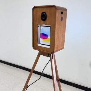 Hai mặt sồi Photo Booth 18.5 màn hình cảm ứng hiển thị iPad Photo Booth bao vây bằng gỗ DSLR Máy ảnh photo Booth máy in - Product Image 4
