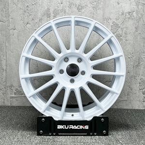 Rines Forjados Bku 5X114.3 para <span class=keywords><strong>Toyota</strong></span> <span class=keywords><strong>GR</strong></span> <span class=keywords><strong>Yaris</strong></span> GR86 Honda Fit de 17, 18 y 19 Pulgadas, Blancos, Multirradio, para Autos de Carreras - Product Image 4