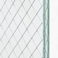 Verre de sécurité décoratif stratifié avec treillis métallique 4mm 5mm 6mm CE SGCC pour cloison intérieure de luxe, écran de porte, sur mesure