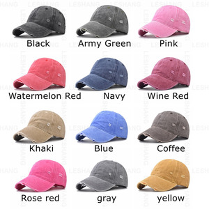 Cappellini da Baseball Vintage Effetto Usurato in <span class=keywords><strong>12</strong></span> Colori, Logo Ricamato Personalizzato, Non Strutturati, a 6 Pannelli, in Denim Lavato, Stile Sportivo da Papà - Product Image 2