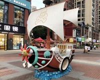 Statue de navire de Pirate personnalisé et mignon, en fibre de verre, décoration pour jardin, présentoirs, 1 pièce