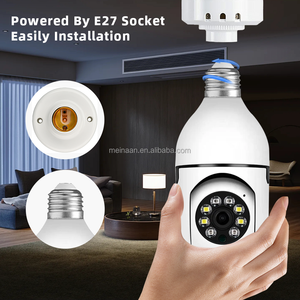 Trên bán 1080P 2MP E27 trong nhà thông minh không dây 2.4G 5g Dual band Wifi ánh sáng bóng đèn PTZ <span class=keywords><strong>IP</strong></span> <span class=keywords><strong>Camera</strong></span> CCTV 360 wifi an ninh Bóng đèn máy ảnh - Product Image 2
