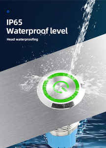 Ip65 Không Thấm Nước 16Mm Đầu Phẳng Kim Loại Đẩy Nút Chuyển Đổi Tự Khóa Với Điện Ánh Sáng Màu Đỏ Đẩy Nút Chuyển Đổi Cho Xe Máy - Product Image 3