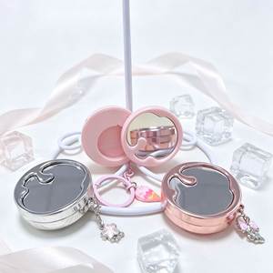 Estuche Cosmético Compacto Magnético Vacío con Espejo y Llavero, Rosa, Recargable, para Sombra de Ojos, con Cadena Colgante, Regalo al por Mayor - Product Image 3