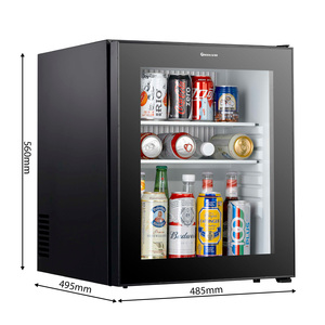 Réfrigérateur électrique portable <span class=keywords><strong>60L</strong></span> à adsorption avec lumière LED, dégivrage automatique, économe en énergie, pour usage hôtelier - Product Image 1