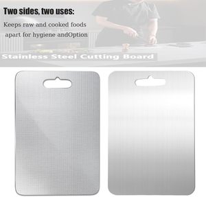 Nouvelles planches à découper à motif granulaire en acier inoxydable 304 double face ANTI-RAISSEMENT résistantes aux rayures pour la cuisine - Product Image 4