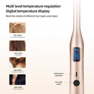 เครื่องหนีบผมตรงแบบแผ่นแคบ 10 มม. รุ่น Pro 2 in 1 ร้อนเร็ว พร้อมหน้าจอ LCD สำหรับ<span class=keywords><strong>ผู้หญิง</strong></span> ใช้ได้ทั้งหนีบตรงและม้วน<span class=keywords><strong>ผม</strong></span> - Product Image 2